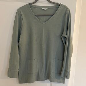 J. Jill Soft Gray Knit Top